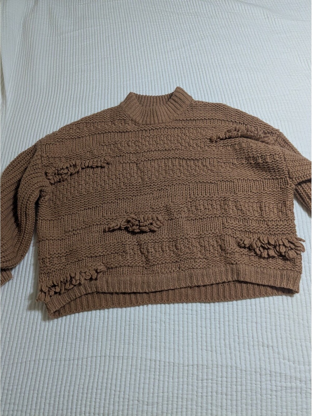 Universal Thread brown distressed knit sweater